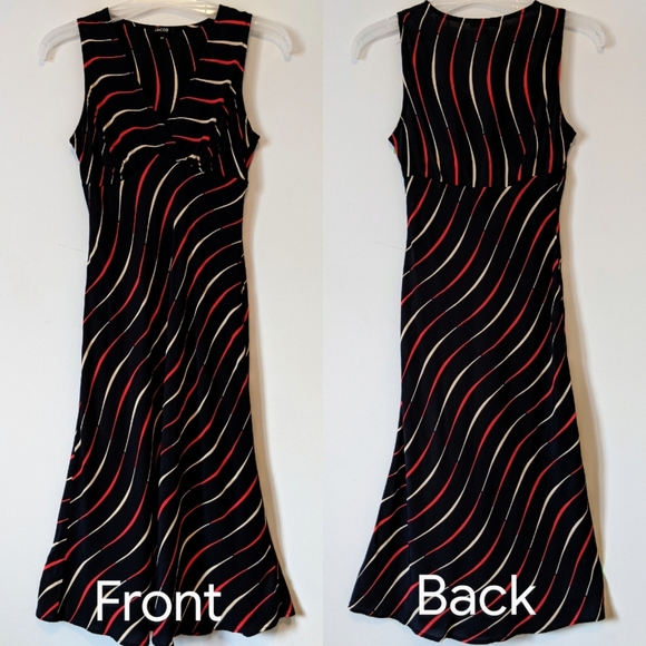 JACOB Black Fitted V-Neck Sleeveless Dress - Picture 2 of 8